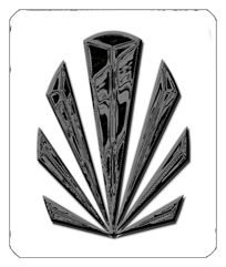 DF35-602-BK-WT Black Sunburst White